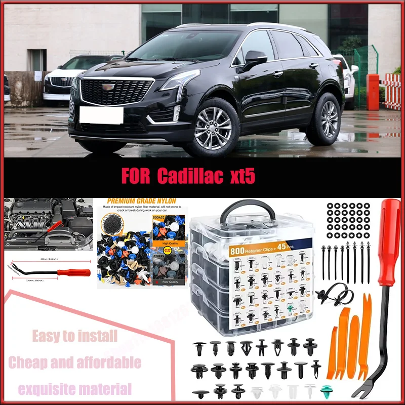 

For Cadillac Xt5 Chevrolet Buick Ford Car Plastic Retainer Clips Kit 800+45pcs Auto Fender Push Pin Car Fastener Clip Mixed Set
