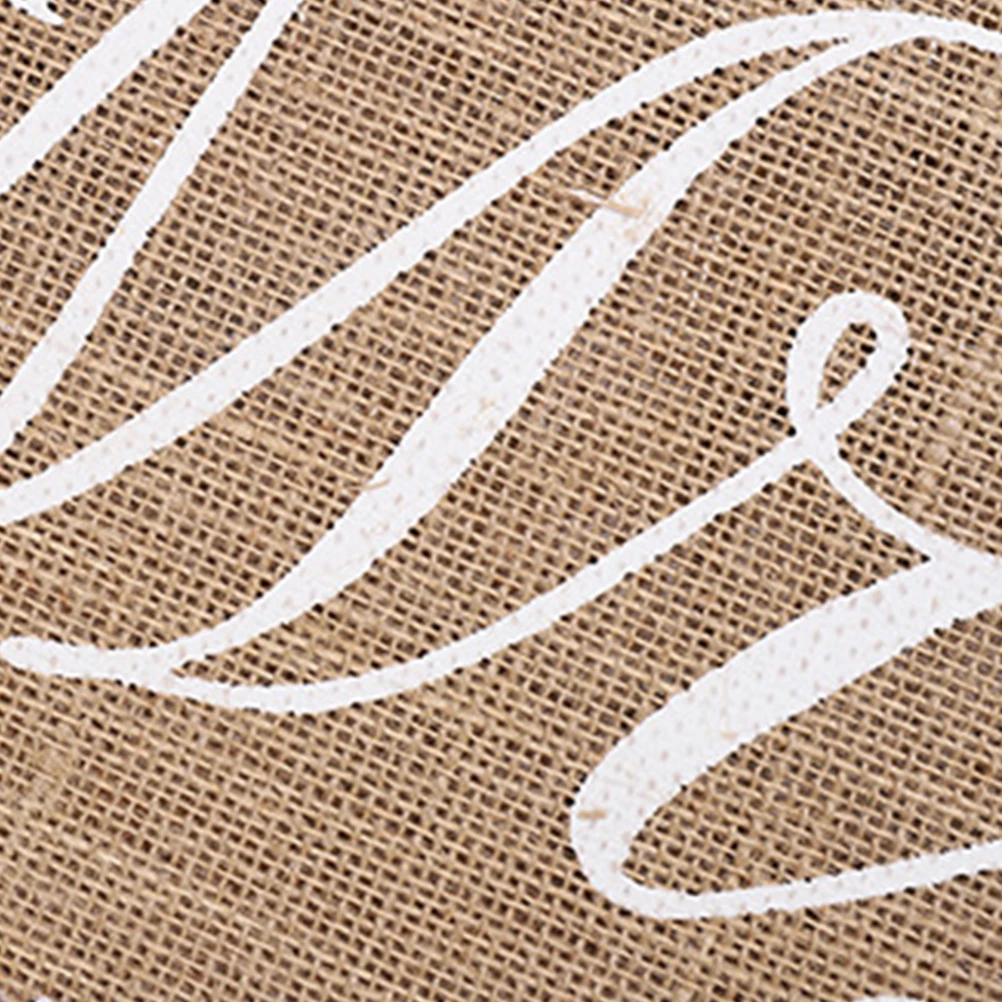 

Wedding Decoration Banner Chair Signs Bride Groom Vintage Rustic Burlap Party Flags Garden Hanging Decorations