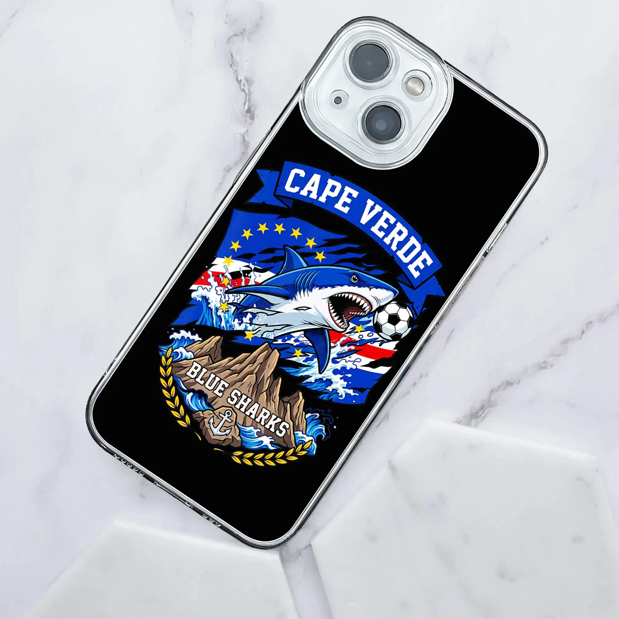 New Armor Bumper  Japaness  Cape Verde Flag Shark Cape Verdean Roots Phone Case for IPhone 17 16 15 14 13 12 11 Cover