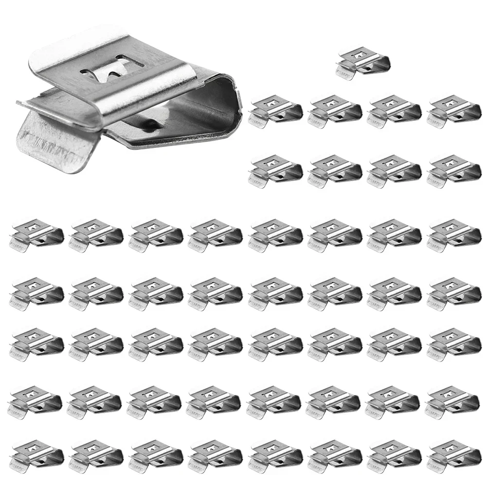 50Pcs Stainless Steel Cable Clips Kit Wiring Frame Clip PV Module Wire Management For Solar Application Trailer NEW