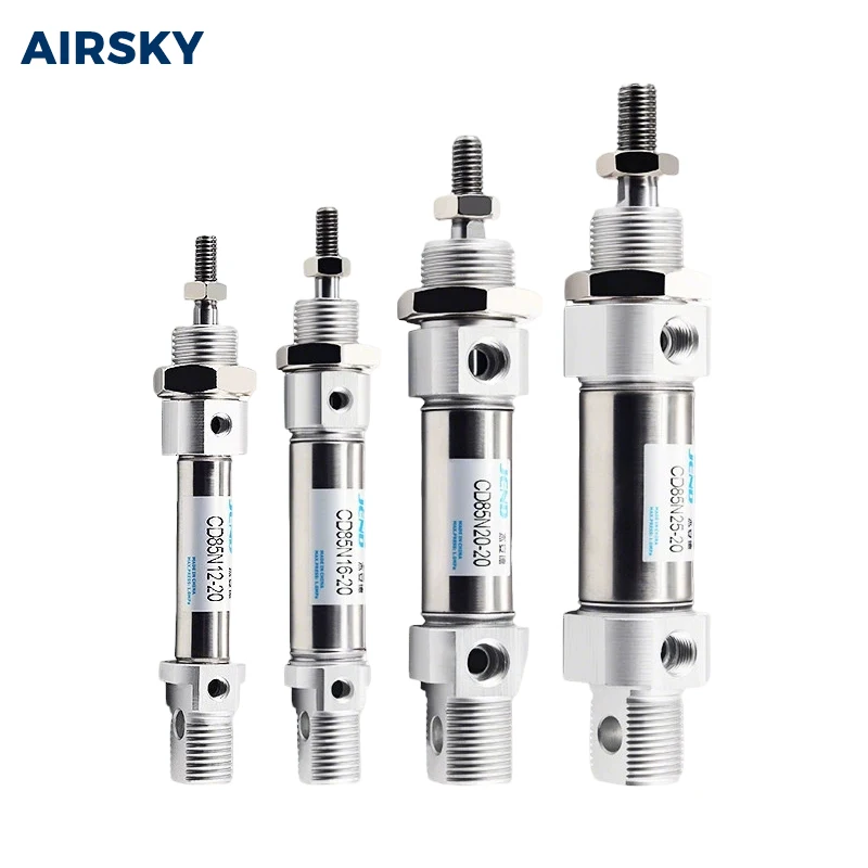C85N CD85N ISO Standard Pneumatic Cylinder Double Acting Single Rod Air Cylinder Bore 10-25mm Stroke 10-225mm