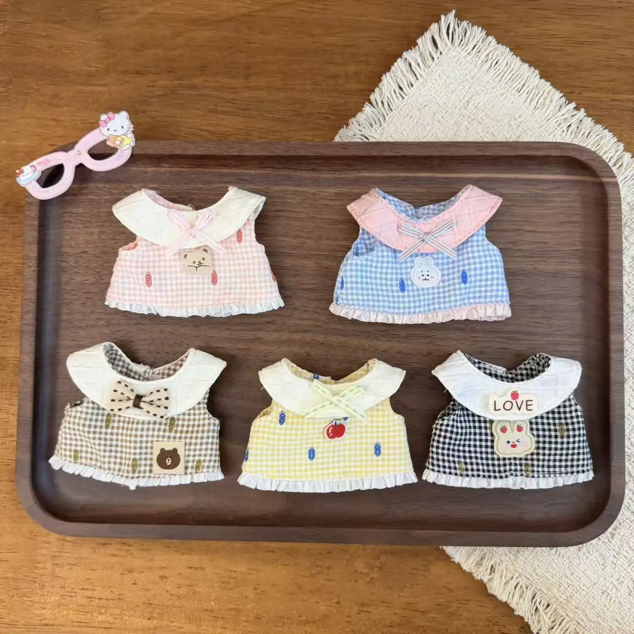 

Набор для переодевания кукол 13-17 см, милое клетчатое платье, одежда для кукол