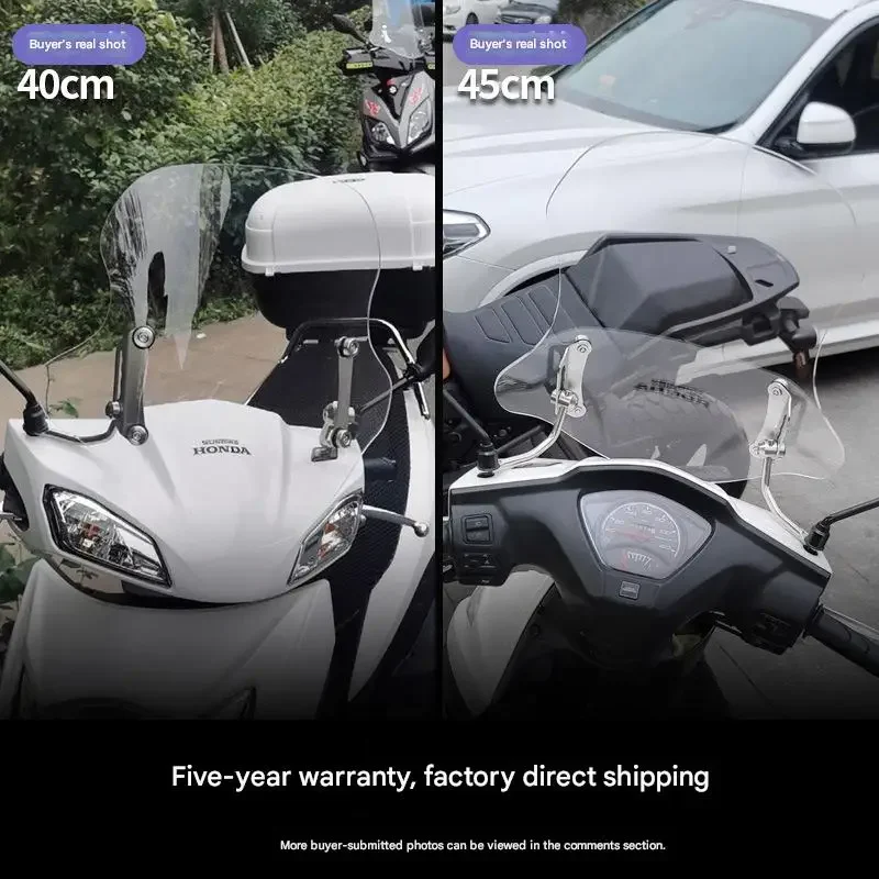 FOR Exclusive Dedicated Optical Grade No Distortion Front Wind Screen Deflector for NS125D/T Xisha & Yusa 125cc Scooters