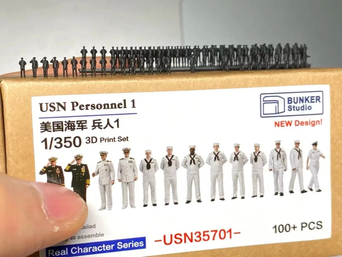 Bunker Studio 1/350 USN Personnel 1 3D Print Set NEW Design !