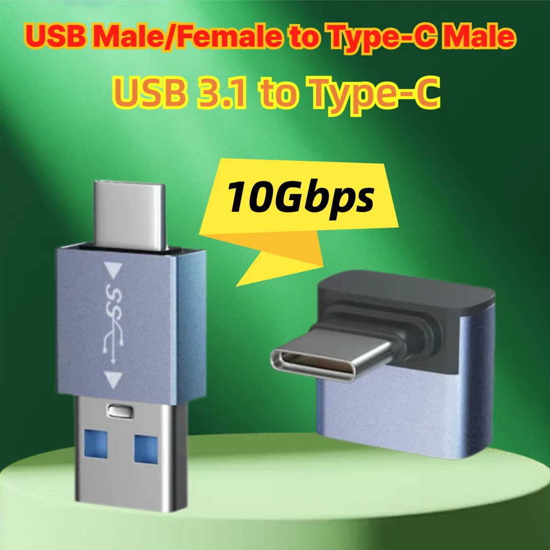 

1 шт. USB 3.1 Type-C OTG адаптер 90 градусов локоть конвертер быстрой зарядки 10 Гбит/с адаптер данных для Macbook