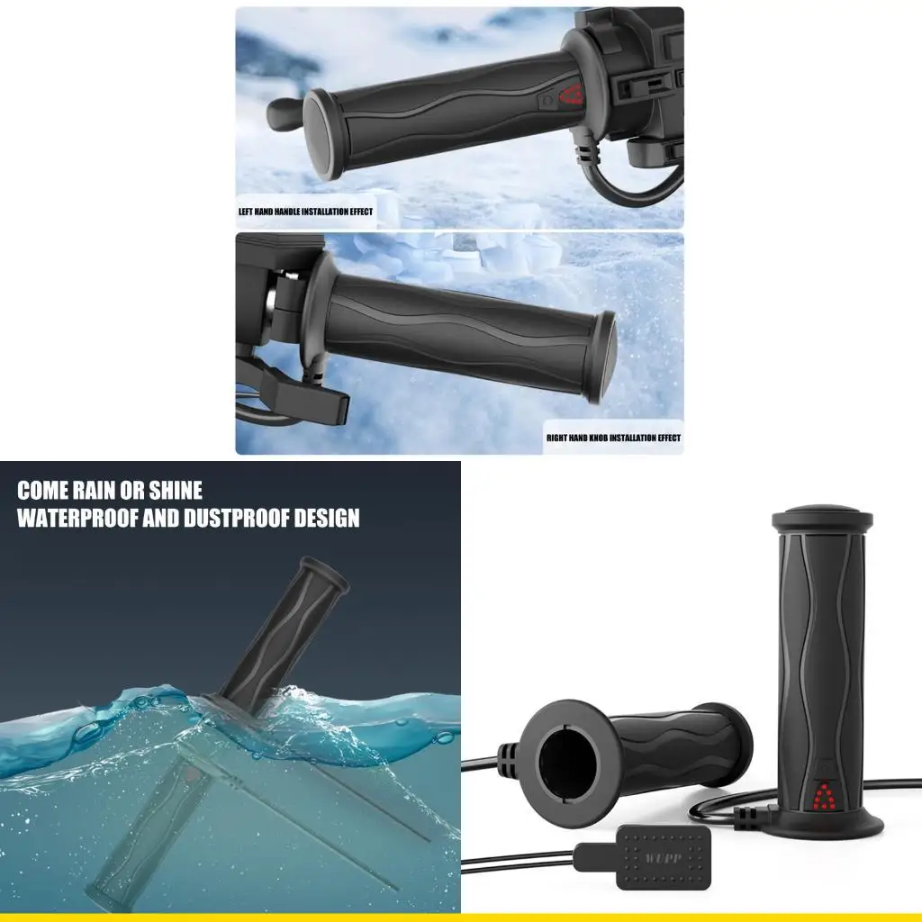 

SZCH 22Mm Diameter Electric Heated Handle Grips For Outdoor Vehicles With Ergonomic Warming Zone And Multiple Heat Settings