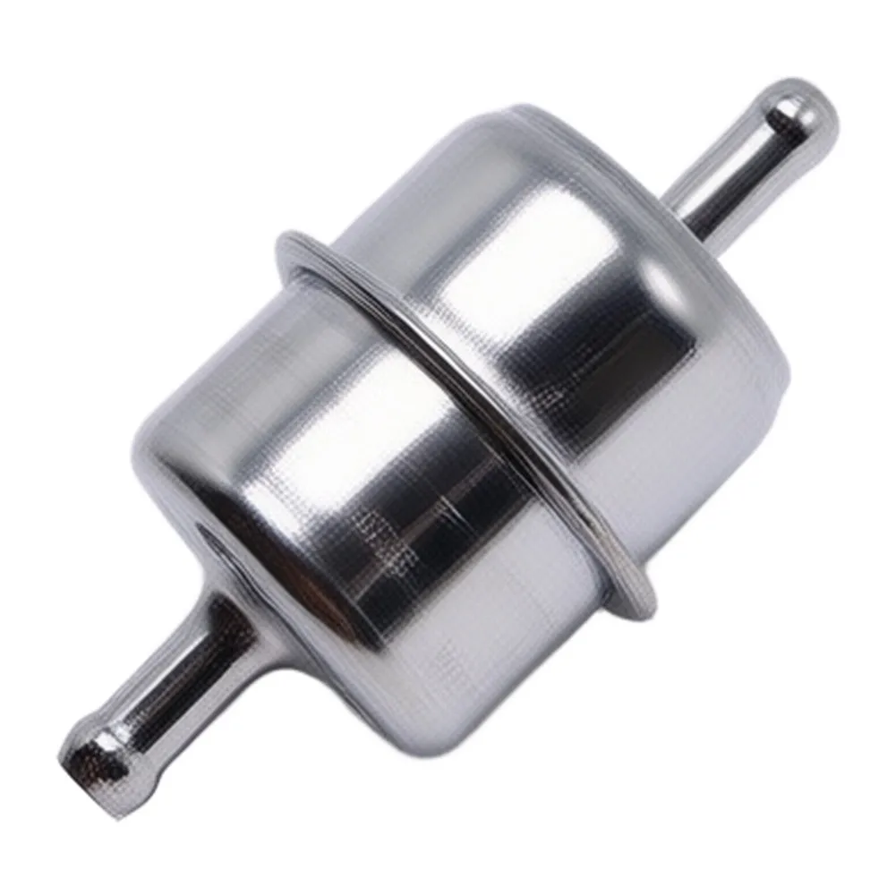 Car Chrome Canister Fuel Filter For 5/16