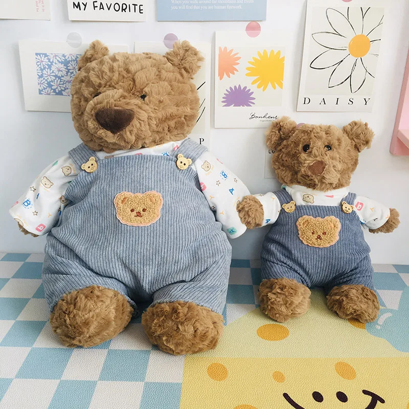 

Only Clothes Hot-selling Plush Bear Clothes Leisure Style Personality Simplicity Cute Bear Pattern T-shirt Overalls Suit