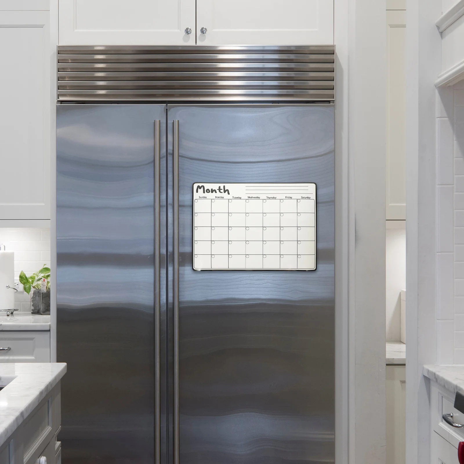 

Reusable Magnetic Calendar Dry Erase Planner Whiteboard Monthly Organizer Fridge Calendar Kitchen Planner