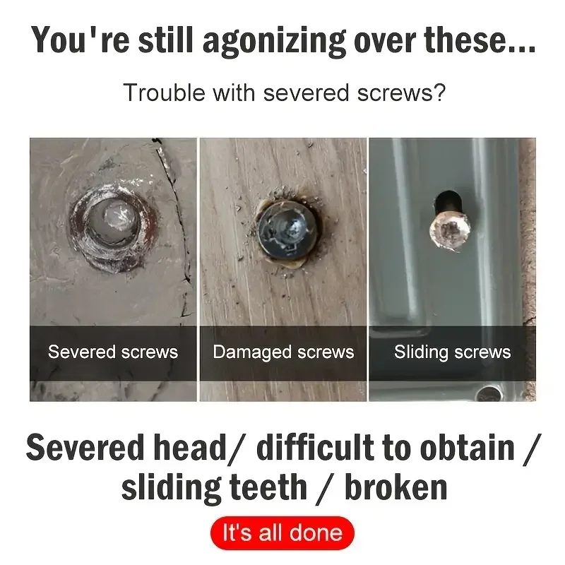 التالفة المسمار النازع كسر الترباس جردت مجموعة مزدوجة رئيس أداة سهلة خارج إزالة تفكيك مسمار زلة الأسنان هدم مزيل