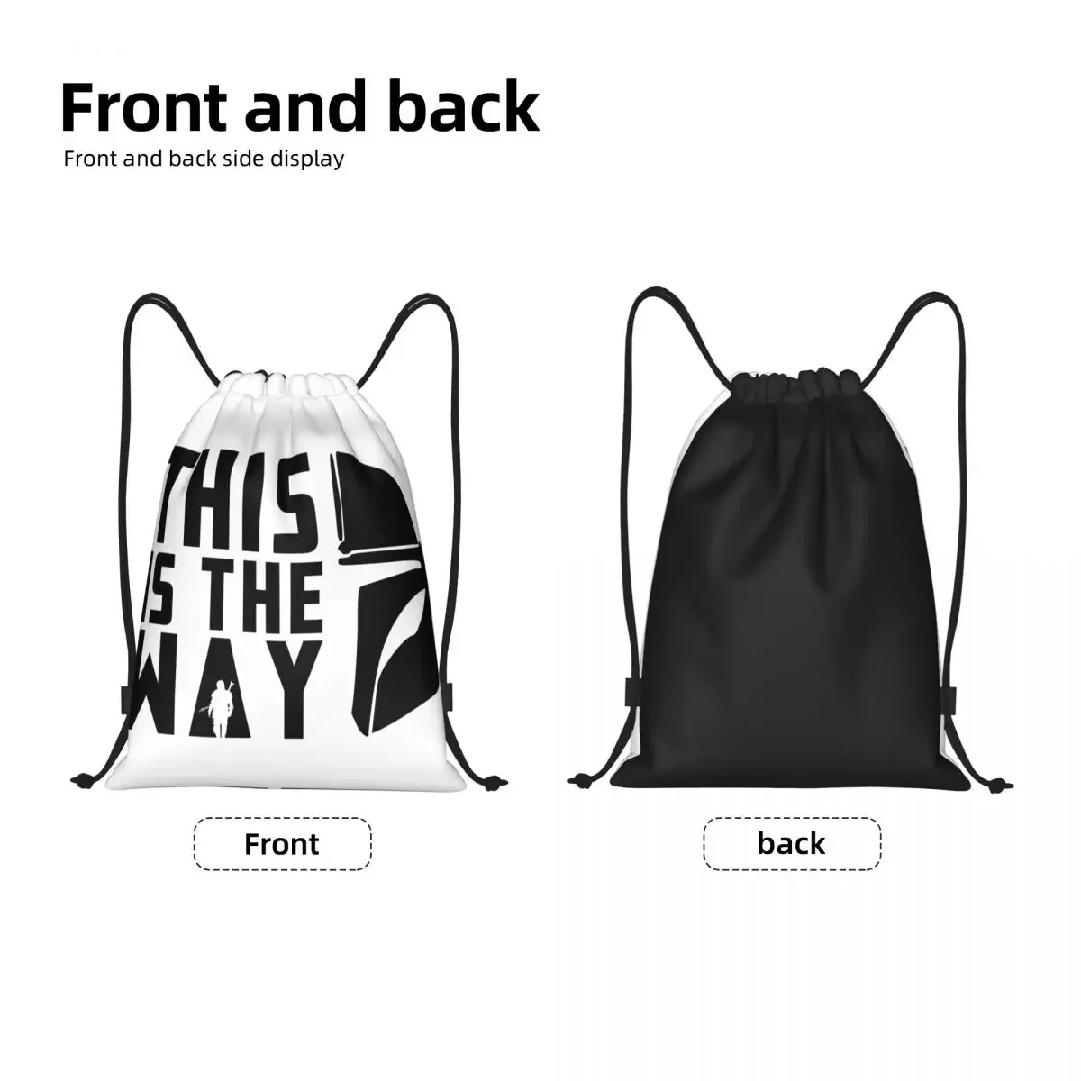 Foldable TV Show Drawstring sacos para homens e mulheres, Gym Sackpack, mochilas de treinamento, este é o caminho