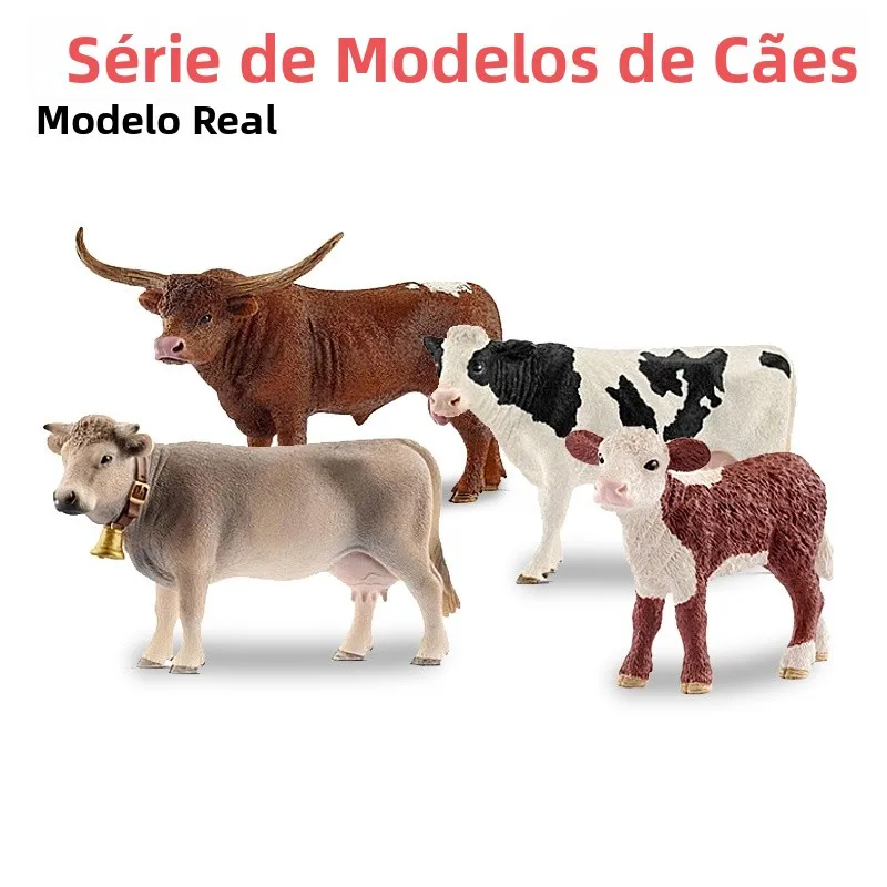 Brinquedo de Modelo Reata Schleich, Figuras Estáticas de Animais da Série Clube (Vaca, Cordeiro, Cavalo) para Crianças, Jo...