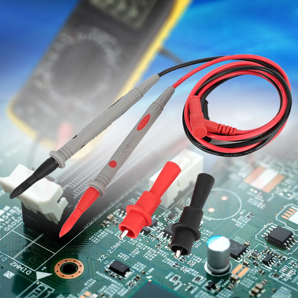PT1006 الرقمية المتعددة التمساح كليب التحقيق القلم 1000 فولت 20A اختبار الرصاص طويلة 90 سنتيمتر الفولتميتر الحالي تستر سلك كابل عدة