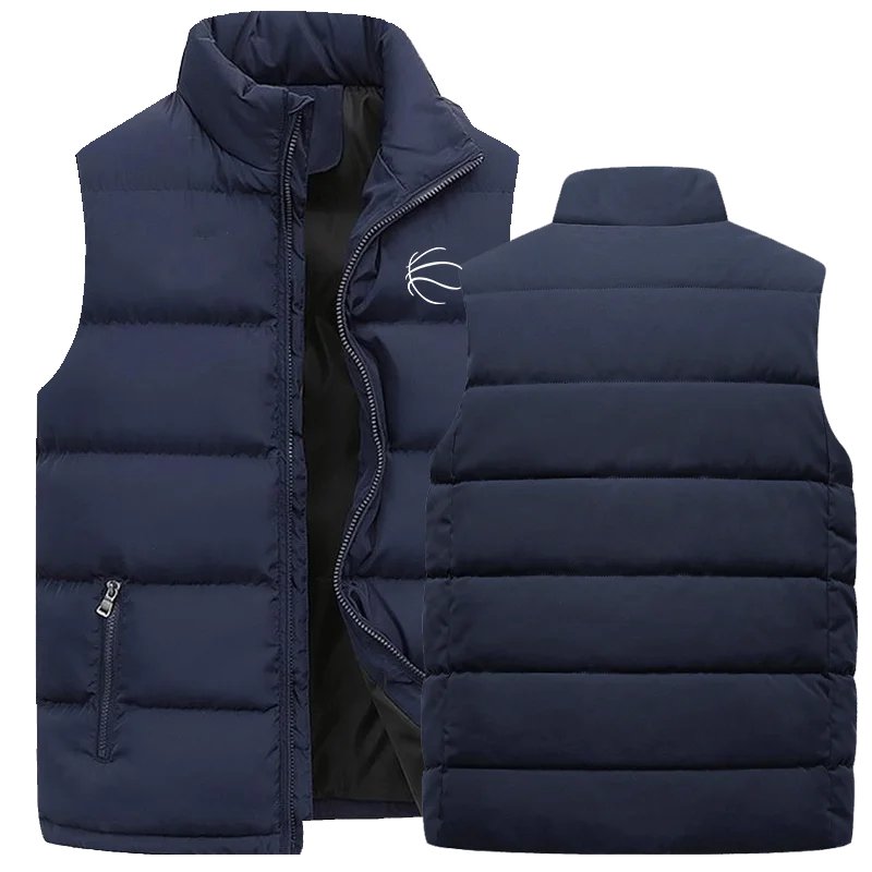 Chaleco cálido para hombre, chaqueta sin mangas, abrigo impermeable con cremallera, cuello levantado, informal, ropa de invierno y otoño