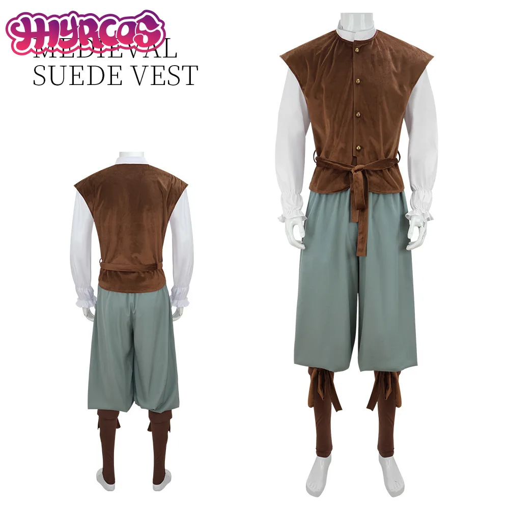 

Medieval Suede Vest Suit Viking Retro Cosplay Costume For Women Men Renaissance Vintage Out Cosplay Carnival Party Costume
