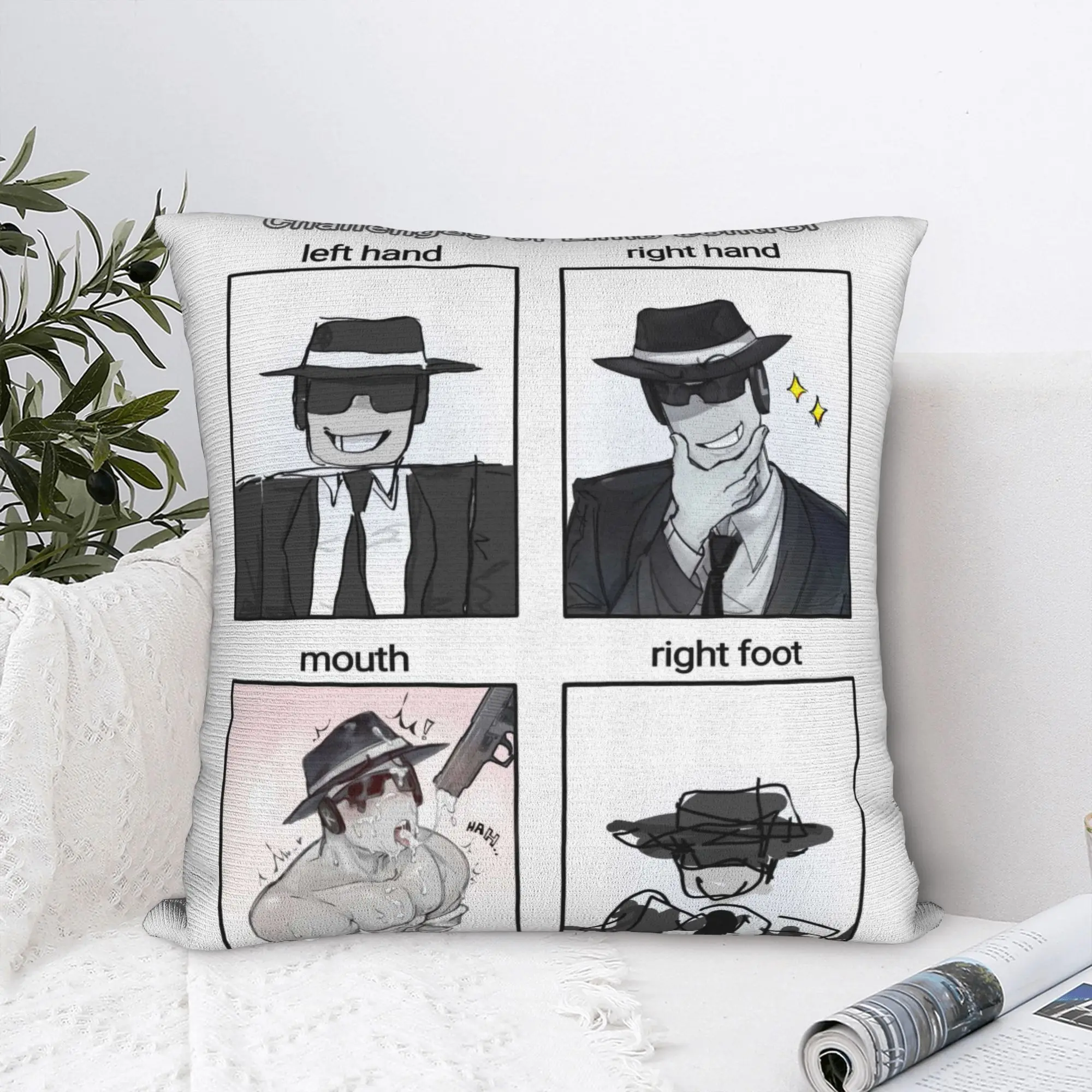 Chance Forsaken challenges of limb conrol Pillow Case  Graphic Pillow Cover For Sofa Couch Bed Living Room Novelty Pillowcases
