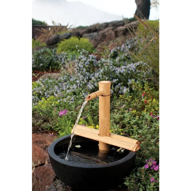 Zen Garden Water Fountain Kit-verstellbarer Auslauf mit glatter matter Oberfläche, inklusive Tauch pumpe-ideal für drinnen und draußen