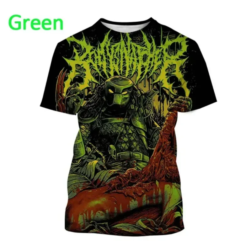 New The Predator 3D Print T-shirt Fashion Men Clothing Casual Street Unisex Round Neck Oversized T Shirt Harajuku Tops Tees