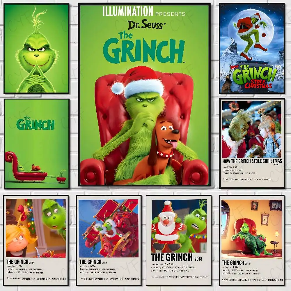 Anime The G-GrinchS CARTOON Poster HD-Kunst, klebrige Wand, wasserdicht, Zuhause, Wohnzimmer, Schlafzimmer, Bar, ästhetische Dekoration