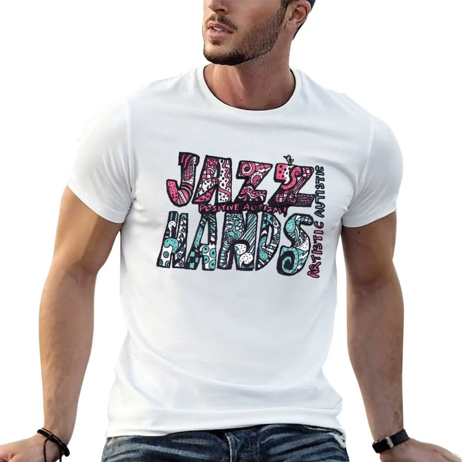 JAZZ HANDS LOGO - Positive Autism! T-Shirt rapper graphic tees essential t shirt mens graphic t-shirts funny