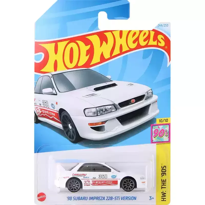 Coche Hot Wheels Original 98 Subaru Impreza 22B-STi versión juguetes para niños 1/64 coche fundido a presión modelo de Metal coleccionista regalo de cumpleaños