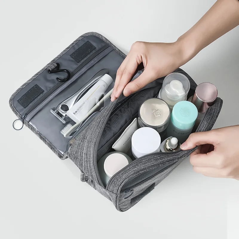 Travel Waterproof Hook Toiletries Bag Large Home Bathroom And Cosmetics Storage Hanging Bag Large Capacity Wet Dry Separation