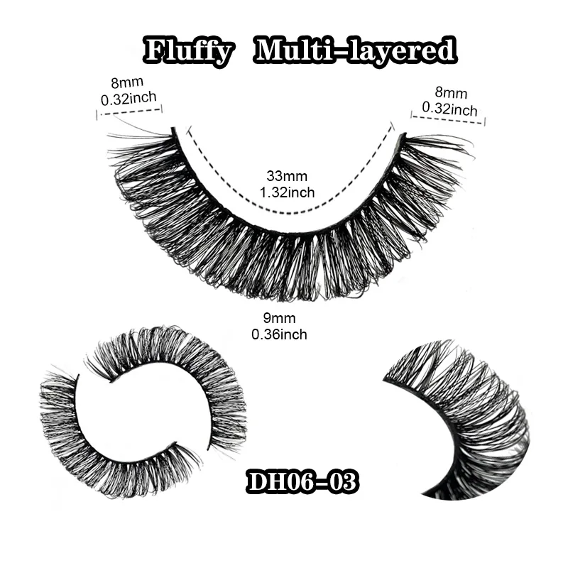 Russian Strip Lashes Fluffy Mink 10 Pairs 3D Russian Volume Handmade Fake Eyelashes Extensions Wispy Lashes Makeup Cilios