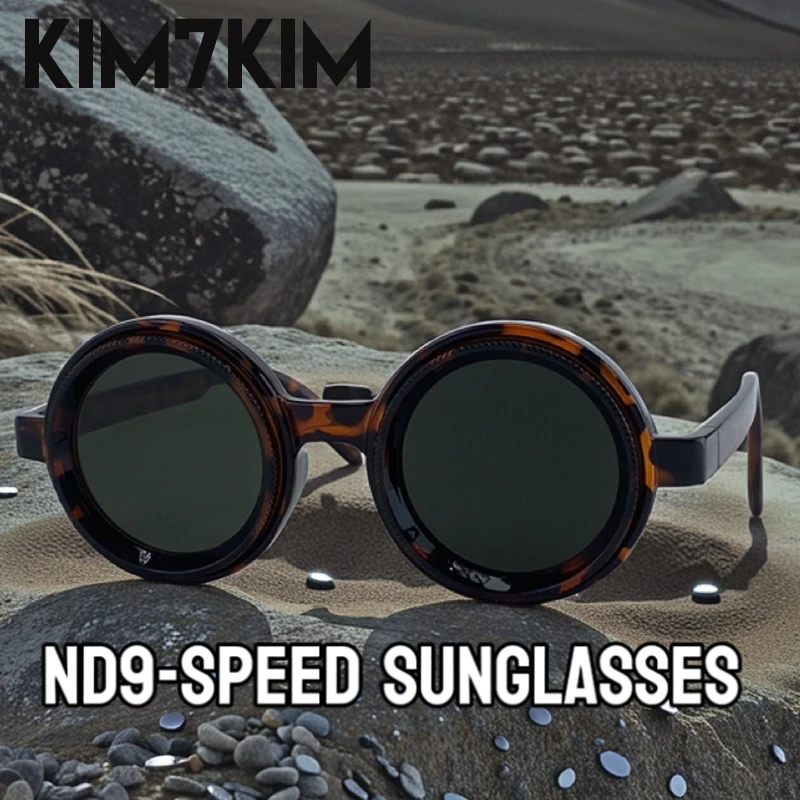 

Polarized Round Steampunk ND9 Adjustable Dimming Sunglasses Men 2025 Luxury Brand Sunglass UV400 Outdoor Fishing Filter Eyewear