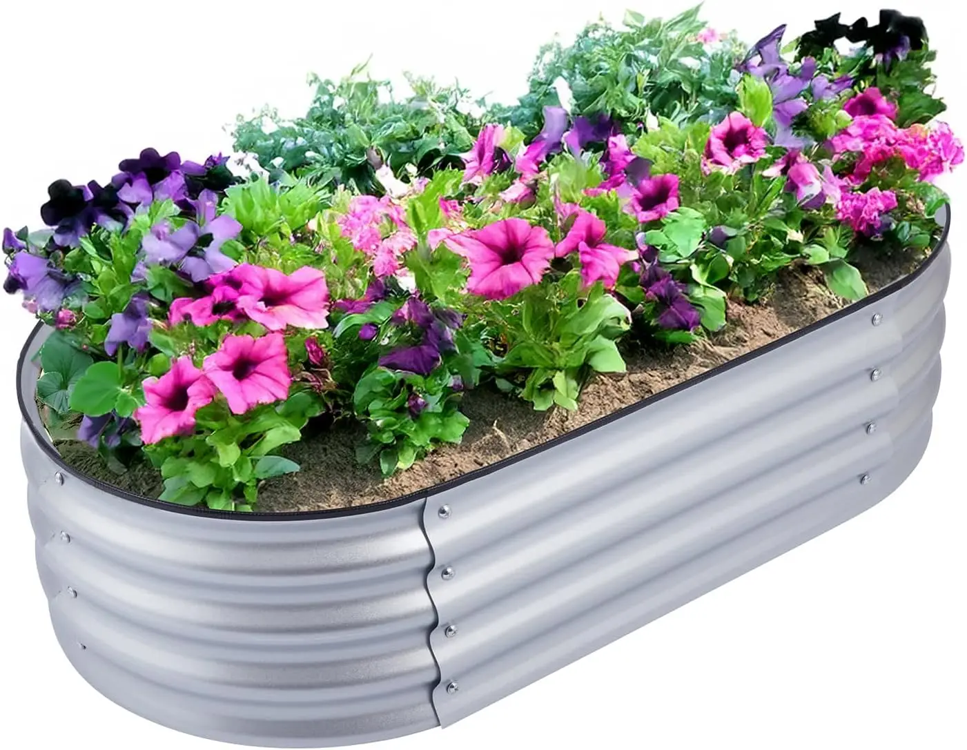 

Комплект оцинкованной приподнятой грядки для сада Backyard Expressions Home, 4x2x1 фут, уличная грядка-клумба, простая сборка