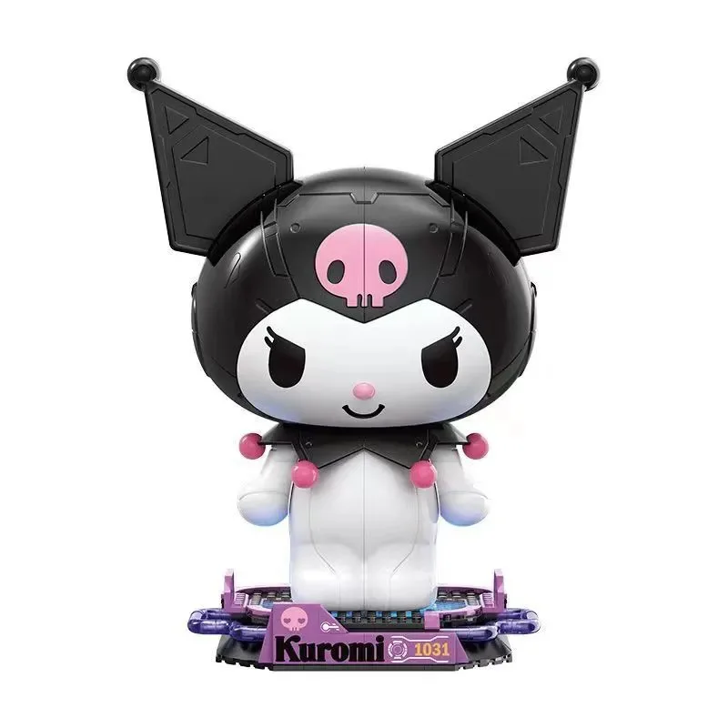 2023 Nieuwe Sanrio Kuromi Bouwstenen Gemonteerd Speelgoed Bouwstenen Cinnamoroll Model Educatief Spel Grafische Cartoon Cyborg