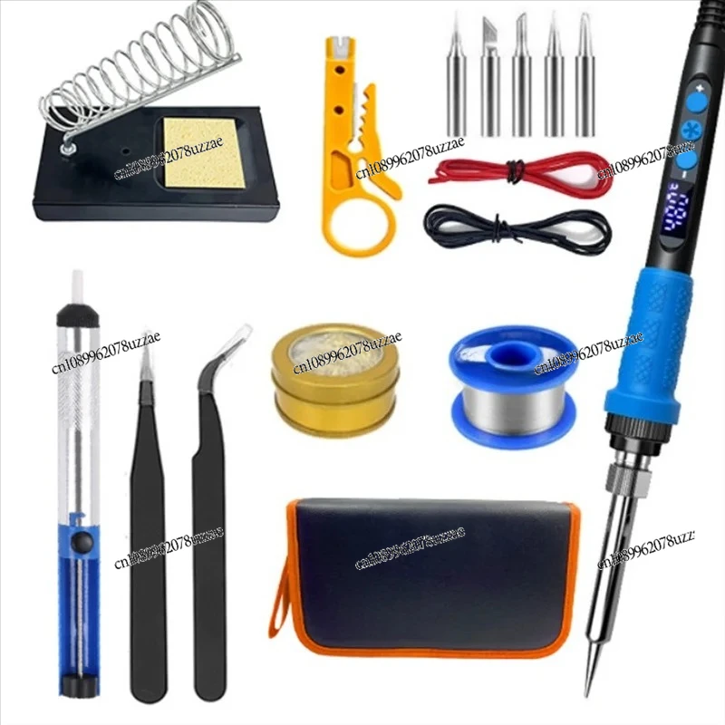 Soldering Iron Kit, 90W LED Display Adjustable Temperature Soldering Iron, Automatic Sleep Mode Soldering Gun