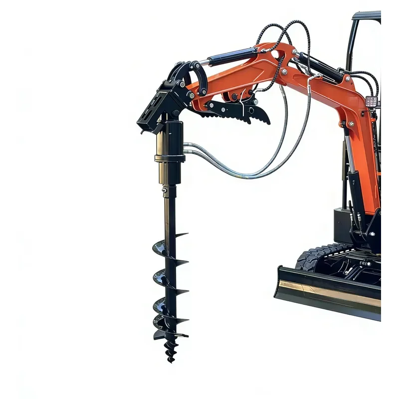 Hydraulic Drilling Auger and Drill Rod for Excavator Backhoe Loader Attachment with Core Motor Components