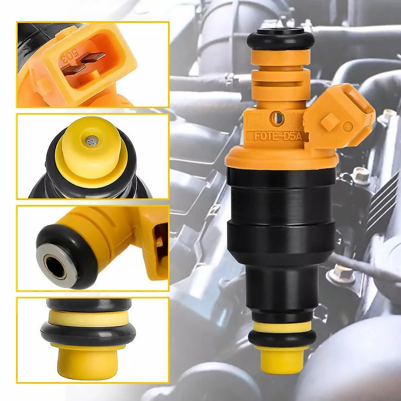 

Fuel Injector Set of 8 for 1996-2004 Ford Mustang 4.6L 2000-2005 Excursion 5.4L, 215cc/min @43PSI 15° Spray Cone