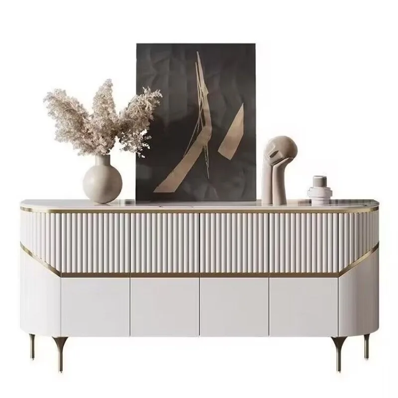 

Light luxury rock slab, dining side cabinet, entrance door cabinet, modern simple household locker, partition decorative cabinet