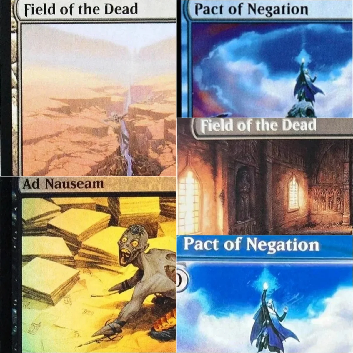 لعبة "Feld of the Dead/Ad Nauseam" TCG لعبة Proxies السحرية باللون الأسود عالية الجودة أوراق اللعب لوحة التجمع أوراق التداول الوكيل