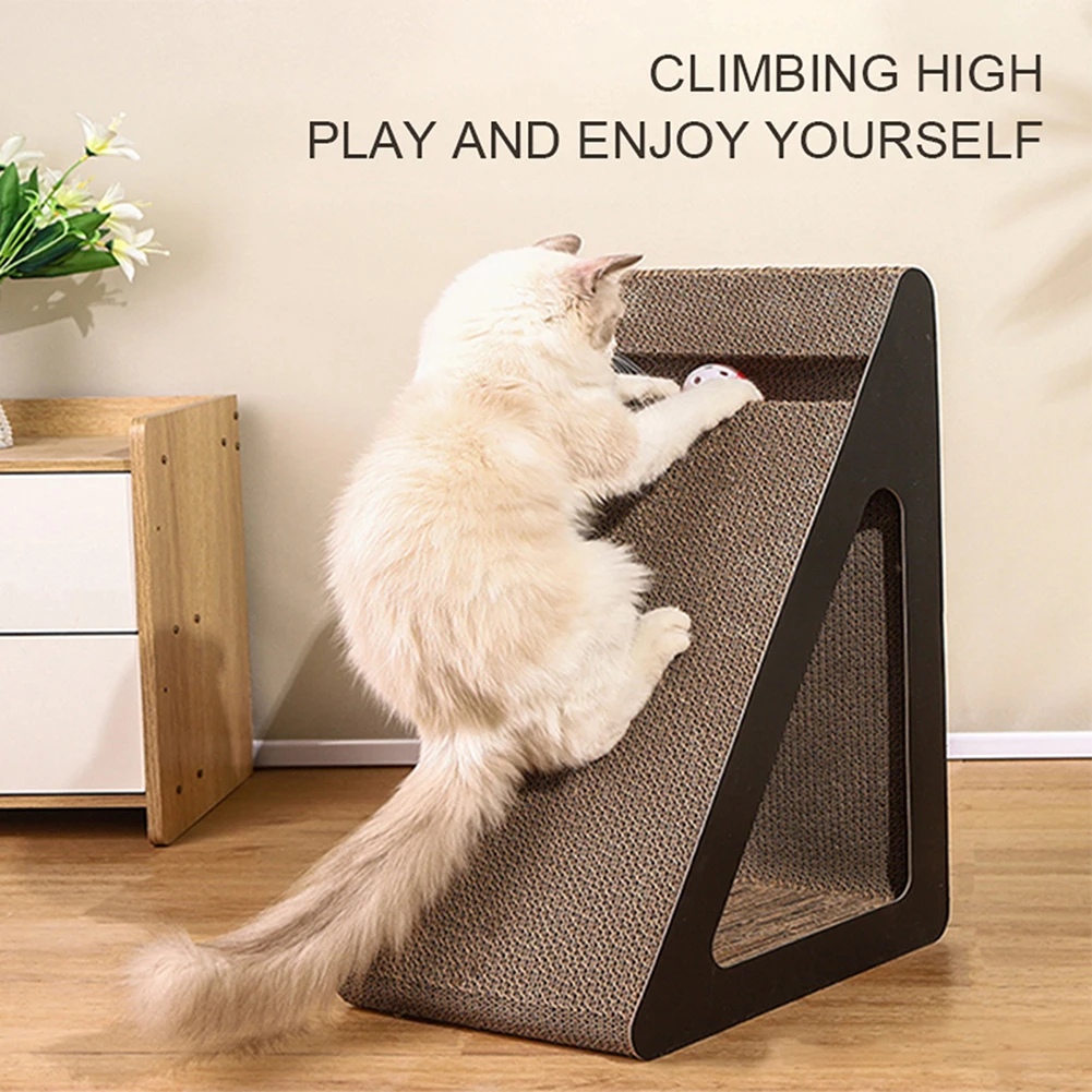 Cat Scratching Board Protect Furniture Ramps Cat Scratching Posts With Rotating Ball Sturdy Relieves Cat Stress Toy For Pet