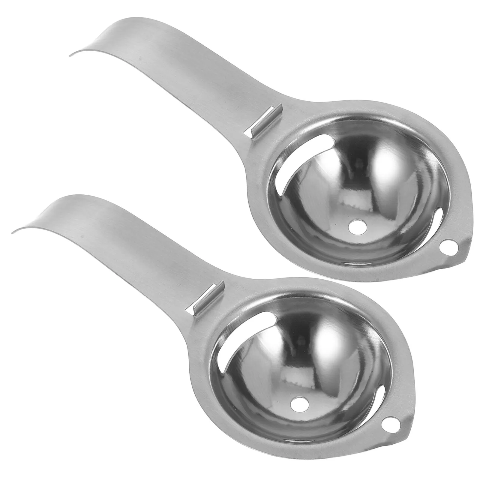 

2Pcs Stainless Steel Egg Yolk Separator Tool Compact Design Kitchen Gadget for Baking Cooking Egg White Yolk Separator Easy to
