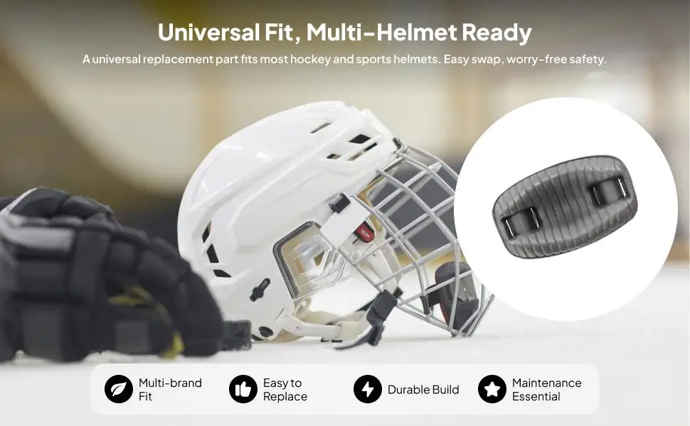 Lightweight Hockey Helmet Accessories Stainless Steel Hardware Replacement Gear for Sports Helmet Protection