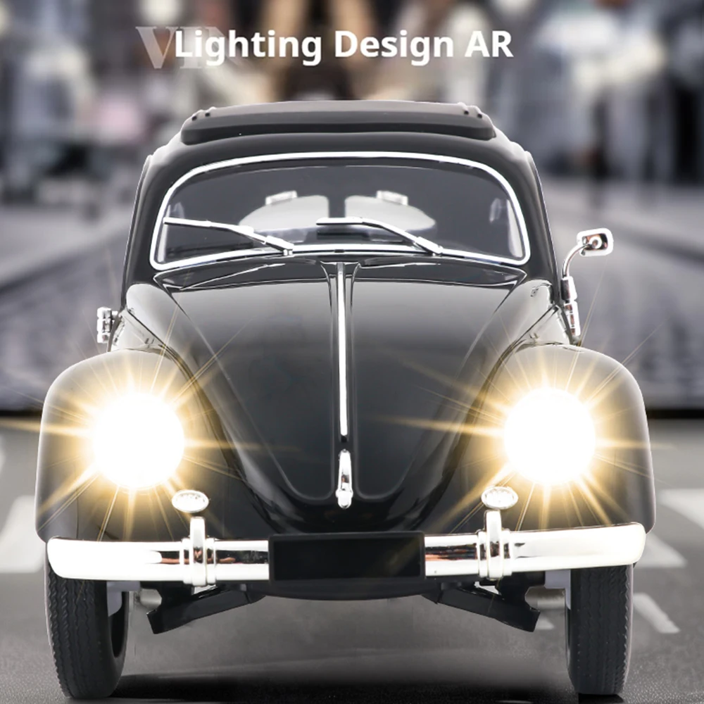 1/16 Full Scale Classical RC Car D62mini Remote Control Car Retro Beetle 1950 Climbing Vehicle Simulation Model Toy For Children