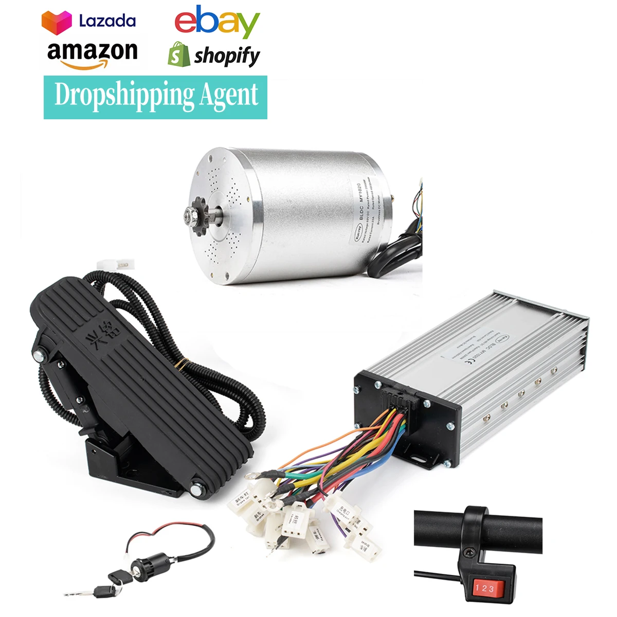 kunray Electric Scooter Brushless BLDC Motor MY1020 48v 1500W 1600W Motor for electric Motorcayle Razor