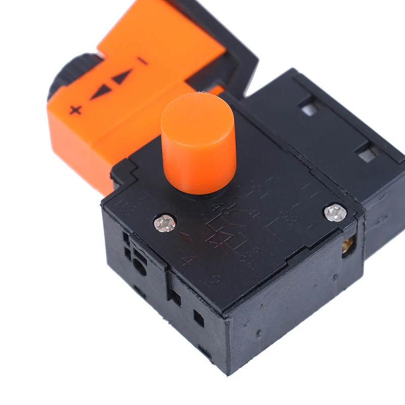 Plastic Metal Black Orange 6A 220V Efficient Durable FA2/61BEK Locks The Power Electric Hand Drill Speed Control Trigger Switch