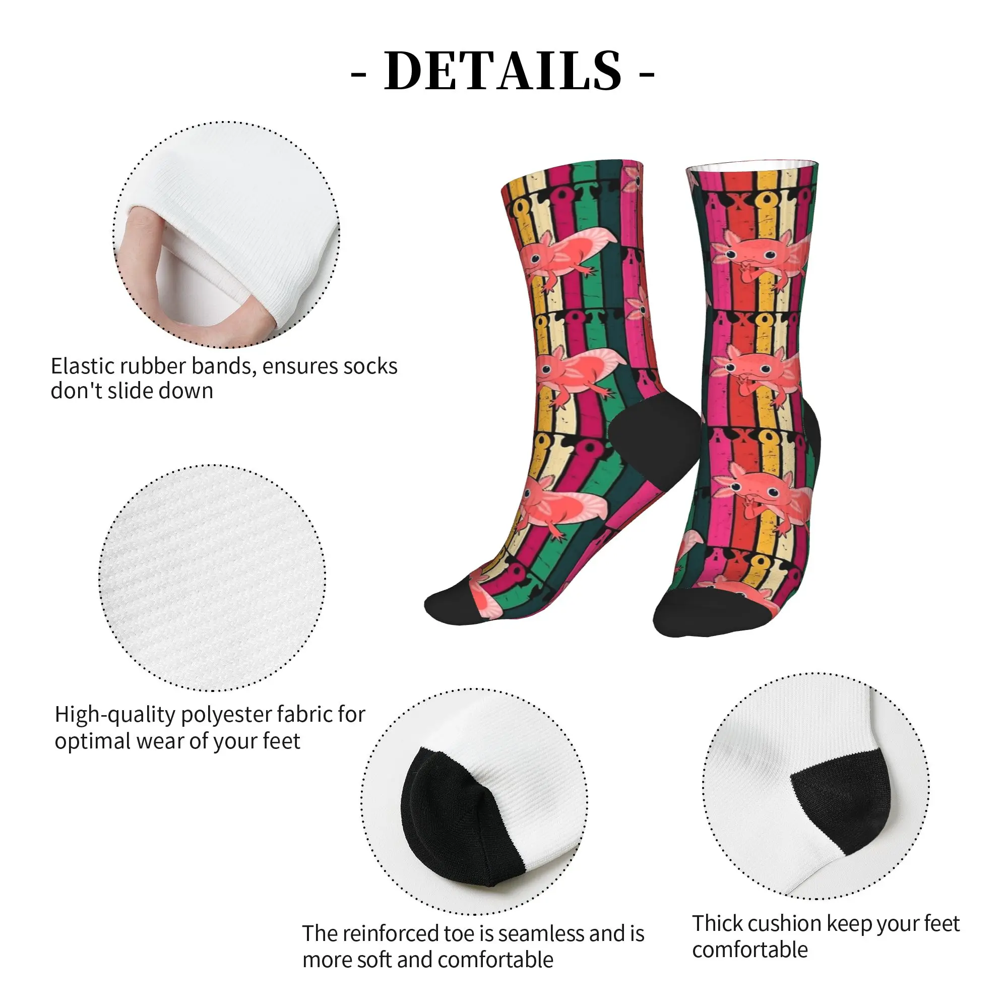 axolotl kids axolotl Socks  Anti-Slip Stockings Adults Men High Quality Outdoor Socks Winter Funny Printed Socks