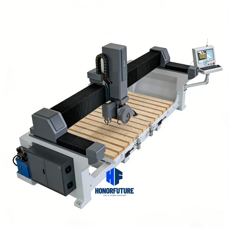 

Stone Working Machinery 5 Axis CNC Bridge Saw 3200*2000mm Quartz Marble Cutting Machine for Granite High Precision for Sale