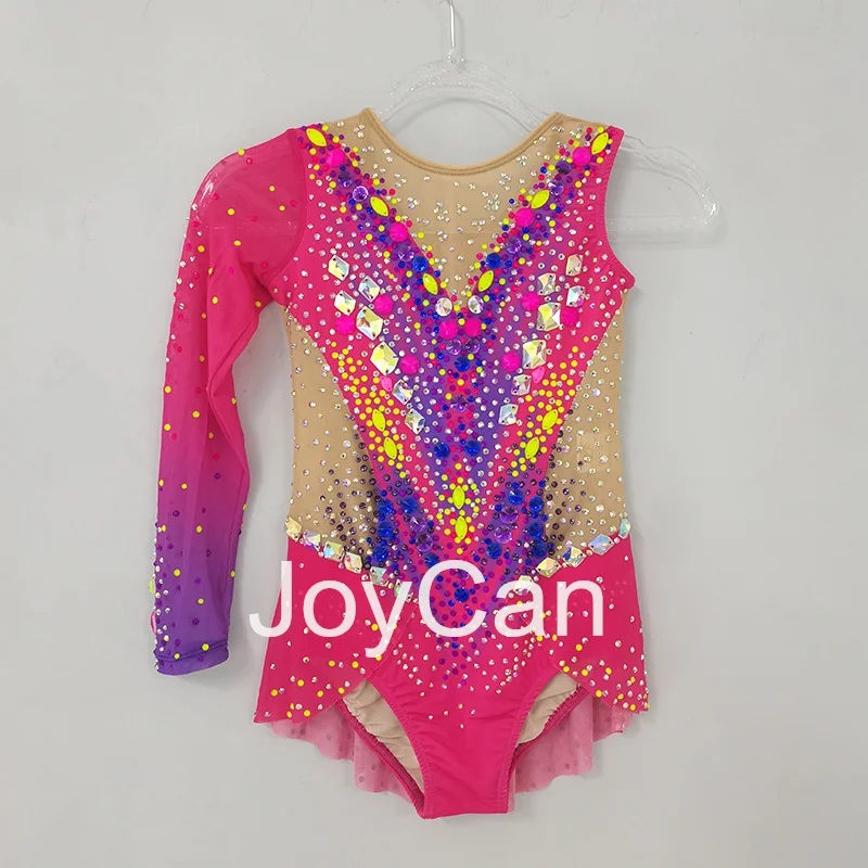 Joycan Rhthmic Gymnastik Trikots Mädchen Frauen rosa Spandex elegante Tanz kleidung für den Wettbewerb