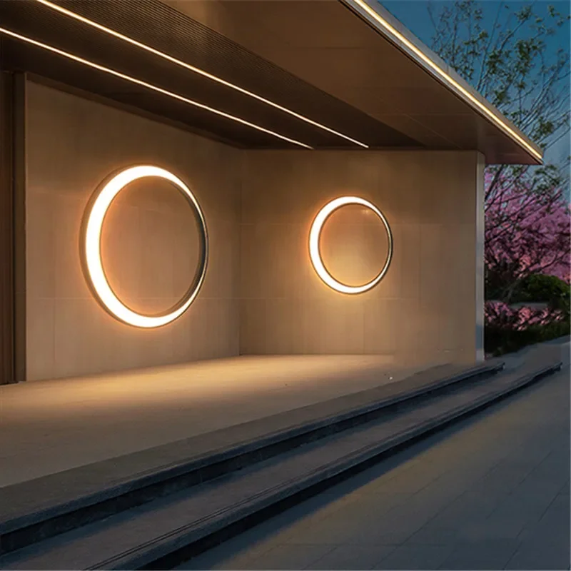 SEAN Contemporary LED Outdoor Wall Lamps Electric Simplicity Circular Waterproof Balcony Hallway Courtyard Villa Gate Hotel