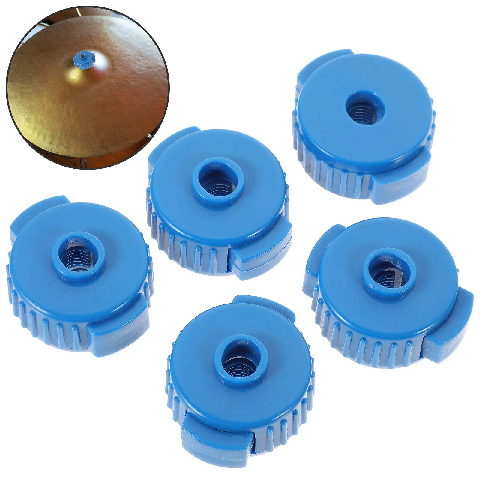 

5 Pcs Drum Stick Cymbal Quick Release Cap Installation Nuts Instrument Accessories Blue