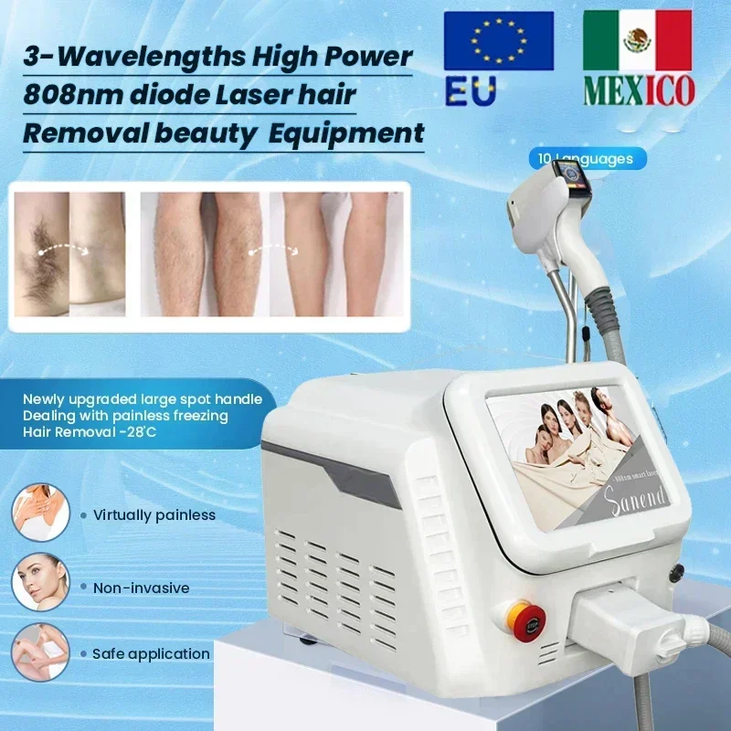 tecnologia novedades 2024 diode laser hair removal machine  permanent 808 diode hair removal laser machine epilator for women