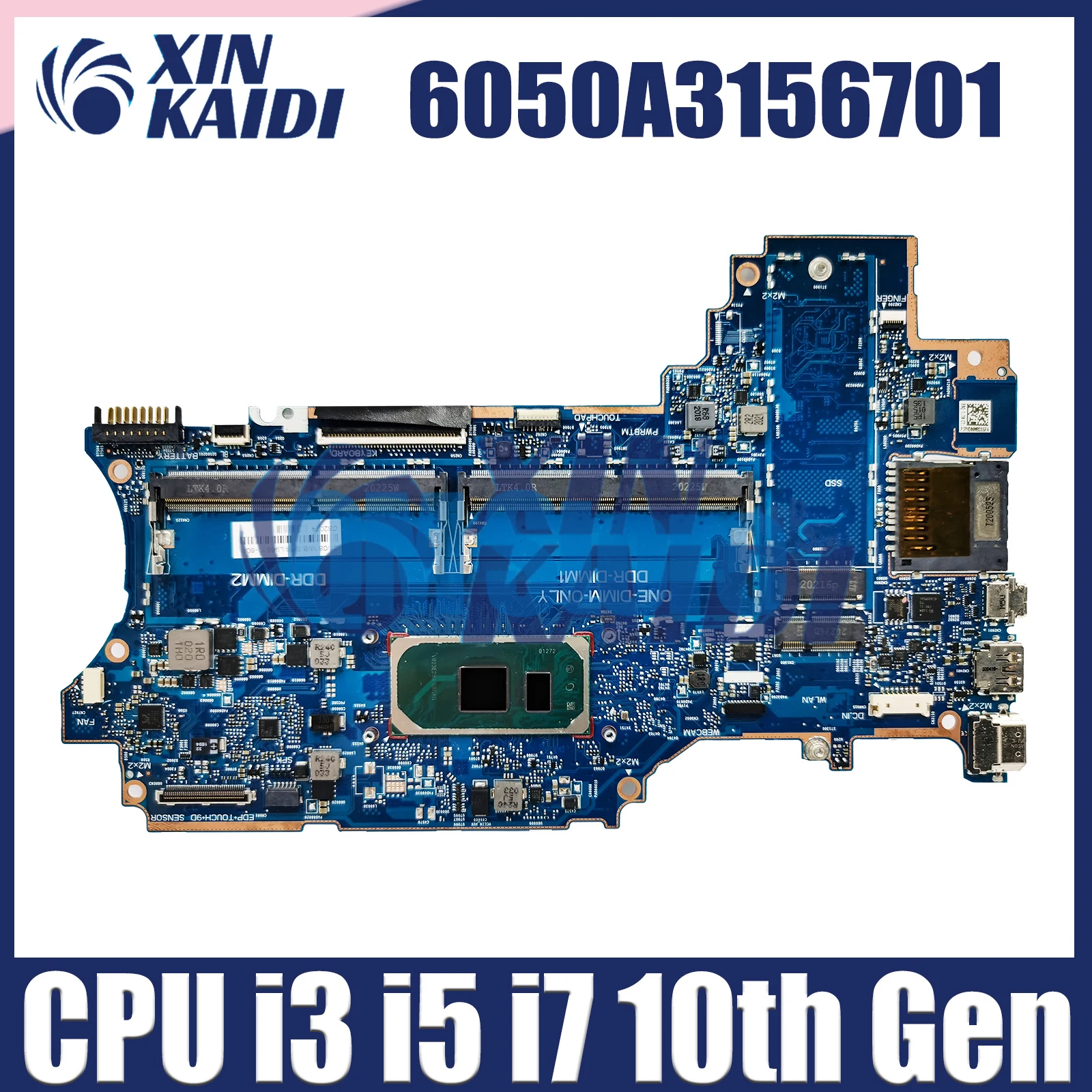 Laptop Motherboard For HP X360 14-DW L96510-601 L96511-601 Notebook Mainboard i3 i5 i7 10th Gen CPU 6050A3156701 Systemboard