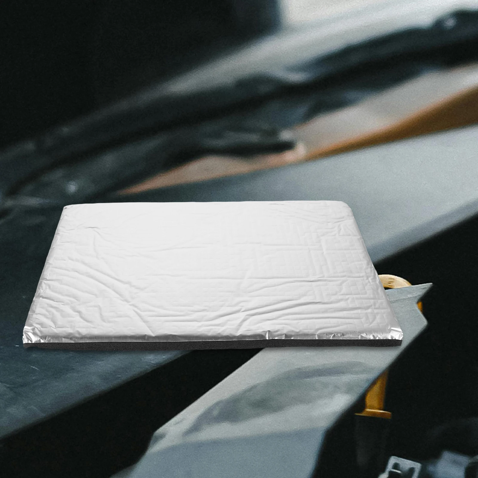 

10pcs Car Sound Insulation Pad Heat Engine Door Noise Reduction Fireproof Durable 10Mm Thick Easy Install Auto Soundproofing