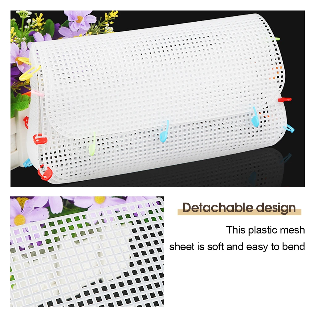 Clear Plastic Mesh Cloth Canvas Sheets for Making Bag Rug Thread Kids Beginners Craft Handicraft DIY Crafting Supplies Small